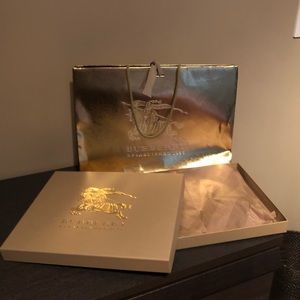 Burberry shopping bag with box and paper